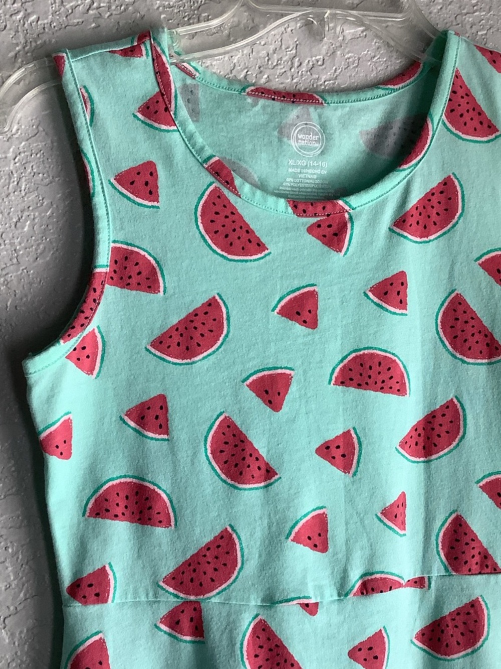 wonder nation Mint Green Watermelon Slice Sleeveless Dress - Picture 2 of 4